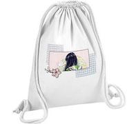 Fabulous Sac de Gym en Coton Blanc Lo-fi Girl Japon 12 Litres Blanc G