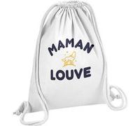 Fabulous Sac de Gym en Coton Blanc Maman Famille Louve 12 Litres Blanc G