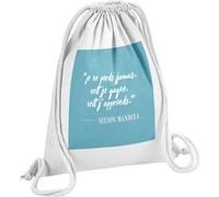 Fabulous Sac de Gym en Coton Blanc Mandela Perds Gagne Francais Citation 12 Litres Blanc G