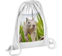 Fabulous Sac de Gym en Coton Blanc Marmotte Dans L'Herbe 12 Litres Blanc G