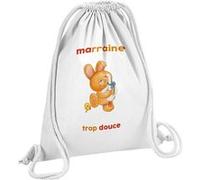 Fabulous Sac de Gym en Coton Blanc Marraine Trop Douce Nounours 12 Litres Blanc G
