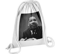 Fabulous Sac de Gym en Coton Blanc Martin Luther King Portrait Vintage 12 Litres Blanc G