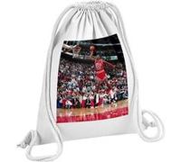 Fabulous Sac de Gym en Coton Blanc Micheal Jordan Dunk Contest 1988 Free Throw Line Dunk 12 Litres Blanc G