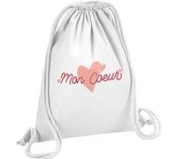 Fabulous Sac de Gym en Coton Blanc Mon Coeur 12 Litres Blanc G
