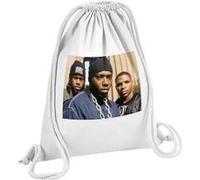 Fabulous Sac de Gym en Coton Blanc Naughty By Nature Vintage Photo 90's 12 Litres Blanc G