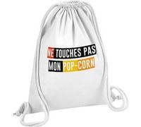 Fabulous Sac de Gym en Coton Blanc Ne Touches Pas Mon Pop Corn 12 Litres Blanc G