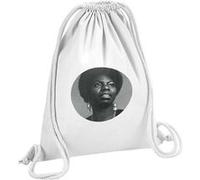 Fabulous Sac de Gym en Coton Blanc Nina Simone Chanteuse 1 12 Litres Blanc G