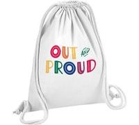 Fabulous Sac de Gym en Coton Blanc Out and Proud 12 Litres Blanc G
