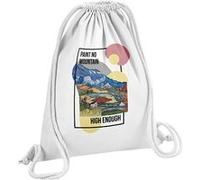 Fabulous Sac de Gym en Coton Blanc Paint No Mountain High Enough 12 Litres Blanc G