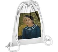 Fabulous Sac de Gym en Coton Blanc Peinture de Frida Kahlo Art 3 12 Litres Blanc G