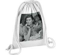 Fabulous Sac de Gym en Coton Blanc Photo Mère et ses Enfants Noir et Blanc Walker Evans 12 Litres Blanc G