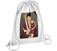 Fabulous Sac de Gym en Coton Blanc Prince Portrait Guitare 12 Litres Blanc G