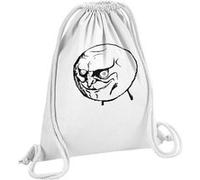 Fabulous Sac de Gym en Coton Blanc Rage Face No Meme Troll 12 Litres Blanc G