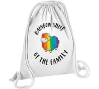 Fabulous Sac de Gym en Coton Blanc Rainbow Sheep of the Family 12 Litres Blanc G