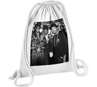 Fabulous Sac de Gym en Coton Blanc Run DMC Vintage Photo 80's 12 Litres Blanc G