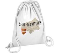 Fabulous Sac de Gym en Coton Blanc Seine Maritime carte ancienne 12 Litres Blanc G