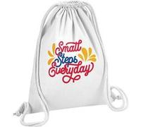 Fabulous Sac de Gym en Coton Blanc Small Steps Everyday 12 Litres Blanc G