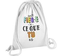Fabulous Sac de Gym en Coton Blanc Soit Fièr-e de ce que tu es 12 Litres Blanc G
