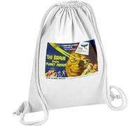 Fabulous Sac de Gym en Coton Blanc the Brain From Planet Arous Cinéma Vintage 12 Litres Blanc G