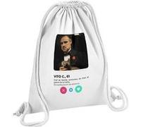 Fabulous Sac de Gym en Coton Blanc Tinder Vito Corleone 12 Litres Blanc G