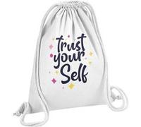 Fabulous Sac de Gym en Coton Blanc Trust Your Self 12 Litres Blanc G