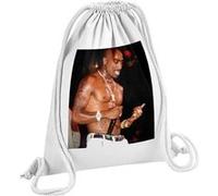 Fabulous Sac de Gym en Coton Blanc Tupac Shakur Live Concert 12 Litres Blanc G