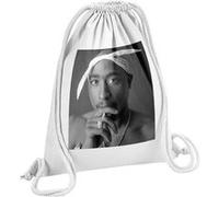 Fabulous Sac de Gym en Coton Blanc Tupac Shakur Portrait Bandana 12 Litres Blanc G
