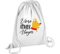 Fabulous Sac de Gym en Coton Blanc Vivre Aimer Aboyer 12 Litres Blanc G