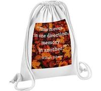 Fabulous Sac de Gym en Coton Blanc William Gibson Time Memory Citation 12 Litres Blanc G