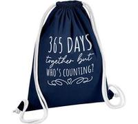 Fabulous Sac de Gym en Coton Bleu 365 Days Together but Who's Counting 12 Litres Bleu G