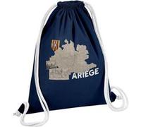 Fabulous Sac de Gym en Coton Bleu Ariège carte ancienne 12 Litres Bleu G