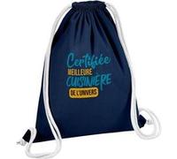 Fabulous Sac de Gym en Coton Bleu Certifié meilleure Cuisiniere de l'univers 12 Litres Bleu G