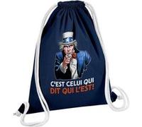 Fabulous Sac de Gym en Coton Bleu C'est Celui qui Dit qui l'Est 12 Litres Bleu G