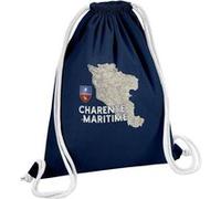 Fabulous Sac de Gym en Coton Bleu Charente Maritime carte ancienne 12 Litres Bleu G