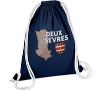 Fabulous Sac de Gym en Coton Bleu Deux-Sèvres carte ancienne 12 Litres Bleu G