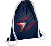 Fabulous Sac de Gym en Coton Bleu Guitare Electrique - L'argent ne Fait Pas le Bonheur 12 Litres Bleu G