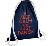 Fabulous Sac de Gym en Coton Bleu Keep Calm and Just Dance 12 Litres Bleu G
