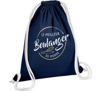Fabulous Sac de Gym en Coton Bleu Le Meilleur Boulanger du Monde 12 Litres Bleu G