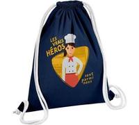 Fabulous Sac de Gym en Coton Bleu Les Vrais Héros - Cuisinière Chef Commis 12 Litres Bleu G