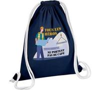 Fabulous Sac de Gym en Coton Bleu Les Vrais Héros - Ingénieur 12 Litres Bleu G