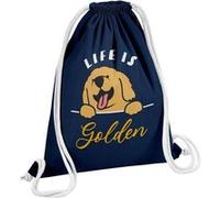 Fabulous Sac de Gym en Coton Bleu Life is Golden 12 Litres Bleu G