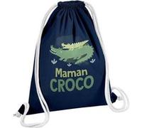 Fabulous Sac de Gym en Coton Bleu Maman Croco Crocodile 12 Litres Bleu G