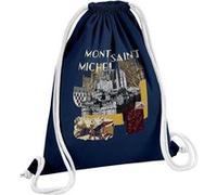 Fabulous Sac de Gym en Coton Bleu Mont Saint Michel Collage 12 Litres Bleu G