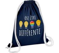 Fabulous Sac de Gym en Coton Bleu Ose Etre Différente 12 Litres Bleu G