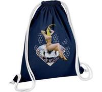 Fabulous Sac de Gym en Coton Bleu Pin up Toucan et Diamant 12 Litres Bleu G