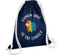 Fabulous Sac de Gym en Coton Bleu Rainbow Sheep of the Family 12 Litres Bleu G