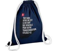 Fabulous Sac de Gym en Coton Bleu Ram Dass Citation Vie 12 Litres Bleu G