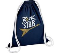 Fabulous Sac de Gym en Coton Bleu Rock Star Guitare 12 Litres Bleu G