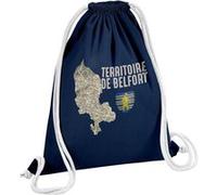 Fabulous Sac de Gym en Coton Bleu Territoire de Belfort carte ancienne 12 Litres Bleu G