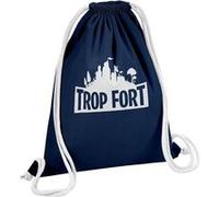 Fabulous Sac de Gym en Coton Bleu Trop Fort(nite) 12 Litres Bleu G
